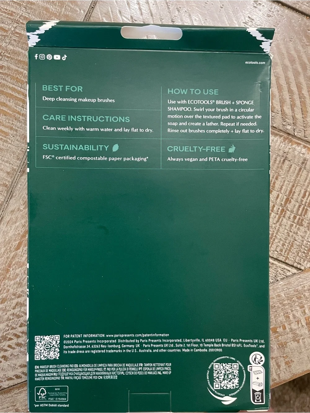 ecotools Brush Cleaning Pad — Dark Green
